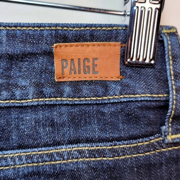 Paige Jimmy Jimmy Cuffed Blue Denim Shorts Size 26 Jean Summer Cutoffs - Picture 10 of 11
